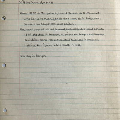 Henry McDonald research
