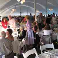         IMG_1659.jpg 3.1MB; Ox-Bow summer fundraiser event. At left, Sandra Randolph standing in red shirt, Travis Randolph in pink shirt, Sylvia Randolph seated at table in black cardigan, Patty Birkholtz standing in purple shirt and long skirt. Photo timestamped July 8, 2006
   