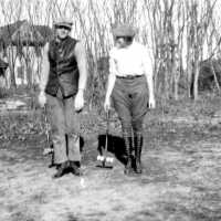          Don Simonds and Dannie looking toward the Atwoods
   