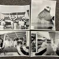          Denison's Broward Marine (in Flordia) launch of Navy mine sweeper before Broward began building luxury yachts; M.S.O. 495 3390 (possibly the USS Swerve) November 1, 1955
   