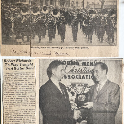 Newspaper clippings about Robert Richards.