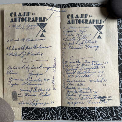 Saugatuck High School autograph book 1931