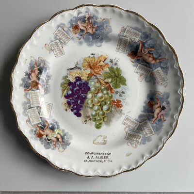 Plate, calendar 1912