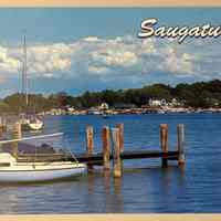          Douglas docks looking toward Saugatuck front; Located in postcard binder 2 water
   