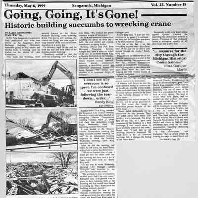 Rich's Pie/Saugatuck Fruit Exchange building demolition