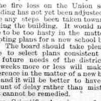          cr1896080701UnionSchoolLoss.jpg; Saugatuck Union School replacement after fire
   
