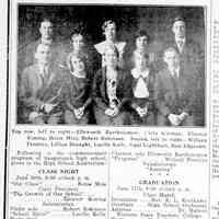          cr1931060501HSGradClass.jpg; Class of 1931: Ellsworth Bartholomew, Cleta Kiernan, Eleanor Koning, Roxie Mize, Robert Robinson, Willard Prentice, Lillian Drought, Lucille Kelly, Opal Lighteart, Bud Edgcomb
   