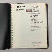          Burr Tillstrom 1985 “week at a glance” appointment book picture number 1
   
