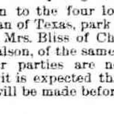 cr1895083001BlissVanDalsonBuyParkLots.jpg 13KB: Lots sold to Mr. Perryman of Dallas, Texas, Mrs. Bliss of Chicago and Mrs. Van Dalson