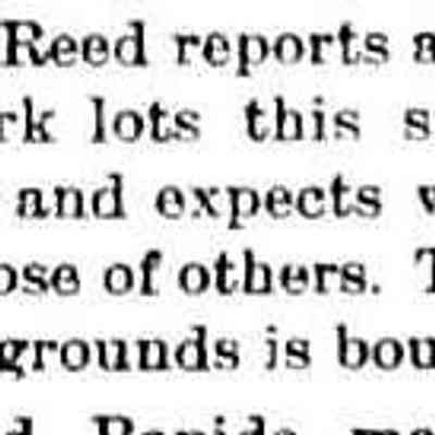 cr1897080601FiveParkLotsSold.jpg 13KB: Village president Reed