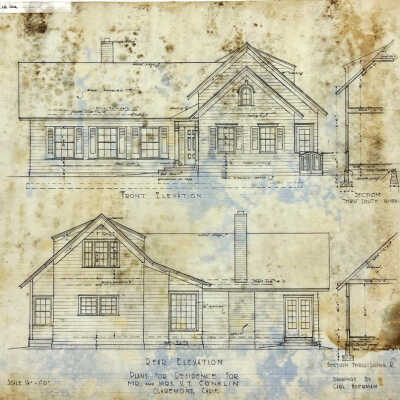 Plans For Residence For/Mr. And Mrs. V.T. Conklin/Claremont, Calif. (Conklin)