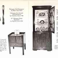          Otto-ButtonCatalog1p4.jpg 788KB; Barometer, cammode, Derby figures, Worcester plate, Bohemian decanters, corner cupboard
   