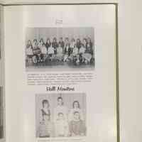          Compass 1965; FTA - STANDING (L. to R.) Dodie Wilson, Terry Wilkin, Kathy Kelly, Jane Allen, Gabriella Schultz, Mrs. Seymour, Micky Kaminski, Roberta Wilson, Margret Droz, Paula Wicks, Linda Colby. SITTING (L. to R.) Mary Schaffer, Grant Crawford, Gloria Popielewski, Marianne Van Dis, Sally Wieland, Sandy Popielewski, Anita Schaffer, Barbara Hemwall, Cathy Delke.
Hall monitors - STANDING (L. to R.) Nancy Drapak, Ken Showers, Roberta Wilson.
SITTING (L. to R.) Jim Tiffany, Larry Durham, Frank Kelly.
   