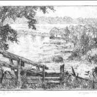          Print of the Kalamazoo river
   