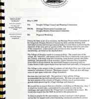          May 4, 2000 letter to Douglas Village Council and Planning Commission
   