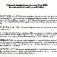          Village of Douglas Comprehensive Plan, 1989 Selected Goals, Objectives, and
   