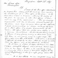          Scan of letter from Oshea Wilder to to Lucius Lyon, dated September 26, 1837; part 1 of 2
   