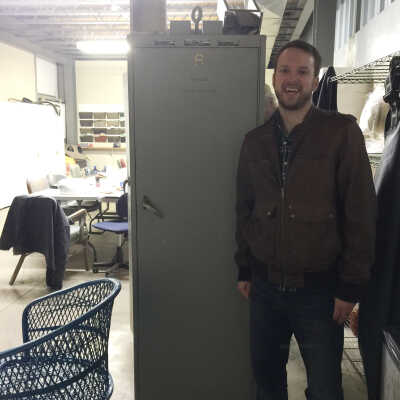 At Tower Marine prior to donation to SDHC: With Nathan Nietering, SDHC executive director