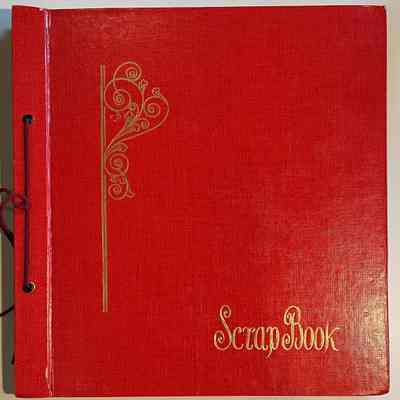 Red 13x13" scrapbook