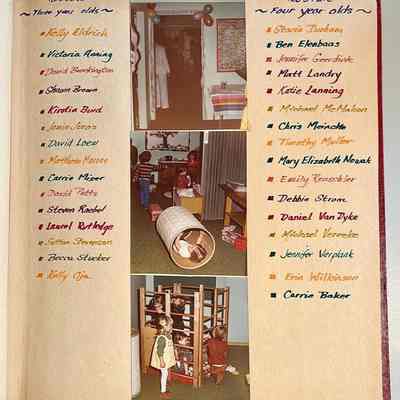Red 13x13" scrapbook roster
