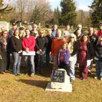          Nov. 2011 dedication of new Waugon marker at Riverside Cemetery
   