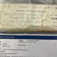 Checks issued by Village of Saugatuck