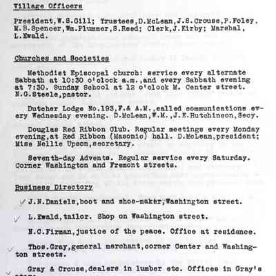 Douglas Directory 1879