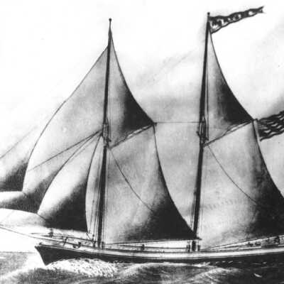 H. D. Moore - Built by Elliott in 1855-56, this early schooner was 103’ in length with a beam of 24”. Named for local lumber mill owner Horace Duncan Moore she was lost 1907 in a storm while attempting to make the harbor at South Manitou Island, Lake Michigan. Her bones are still visible at times just off shore there.: HBMoore