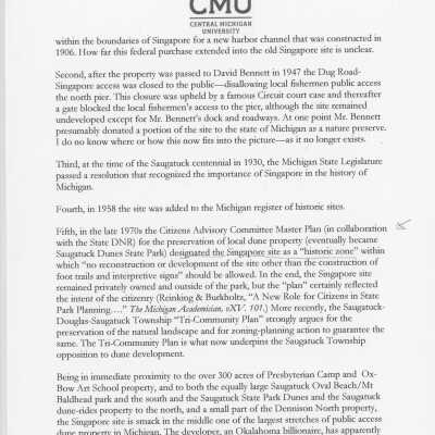 Correspondence Email from James Schmiechen to William Anderson of Central Michigan University, December 22, 2007: part 3 of 5