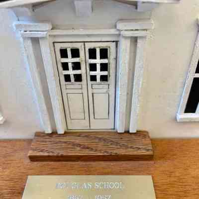 Detail of door and plaque "Douglas School 1867-1957"