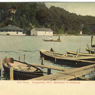 CWPC-0112OldFerry.JPG 336KB: Pokagon Hotel dance hall and livery rowboats