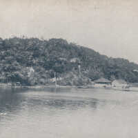          812. Greetings from Saugatuck, Mich. - Private Mailing Card, Mailed 1906; View of Pokagon Inn and Mt. Baldhead
   