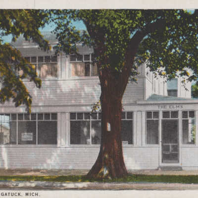 The Elms with auto livery: White border A 98128 by C.T. American Art
