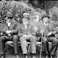          unk006.jpg 353JB Charles Billings seated in center of bench; Possibly related to the negatives, this digital scan of image 