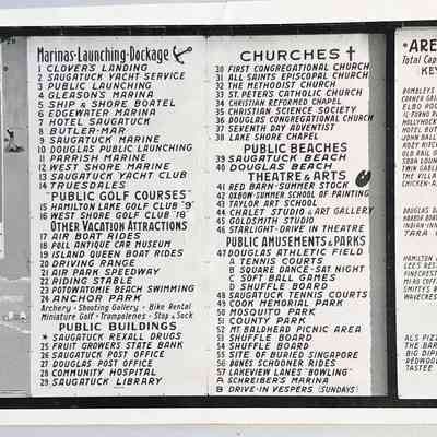 Visitor information sign, c1959-1963