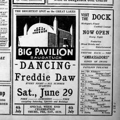 Advertisement from Commercial Record, June 28, 1940. No ads for the Pavilion appear in 1941 or 1942.