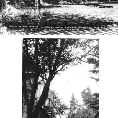 Oxbow scenes - postcards.jpg 915MB: Chris Spencer collection Stepping stones of the years Jos. T. Ryerson  and William B. Simmons Photograph