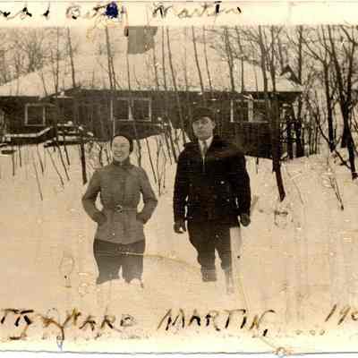 89-1-140 Betty & Ward Martin 1937.jpg 2.9MB: Spouses Betty and Ward Martin 1937 - Betty was a postal worker in Saugatuck, Ward was a West Michigan Oil delivery man