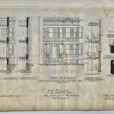 Flat Building/To Be Erected For/Mr. Adolph H. Sundene