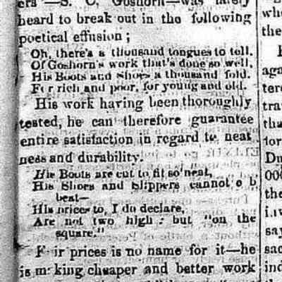 Poems printed in the newspaper