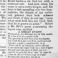          cr1879011701CecilHillPoem.jpg; Cecil Hill poem about consuming alcohol, liquor, local option
   