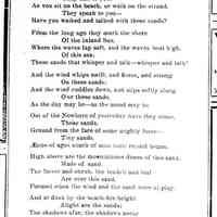          cr1922090801SandsOfSaugatuck-Poem.jpg; Ode to sand by C.C. Bartlett, mentions singing sands
   