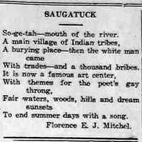          cr1938070101-Poem-Saugatuck-FlorenceEJMitchel.jpg; Florence E.J. Mitchel about the Saugatuck name
   