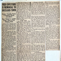 Pier Cover Park is Memorial to Deceased Town