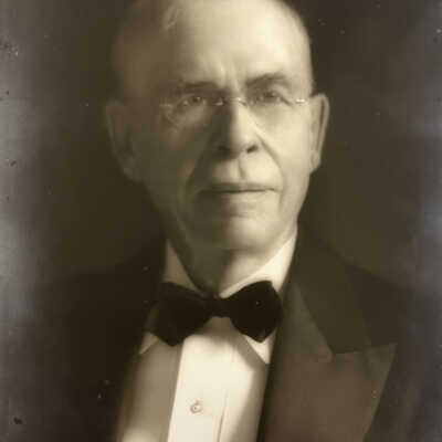 Portrait thought to be a Dr. William Elliott Gamble, Celia House’s father: From a 24 Mar 2023 email from Christine O'Brien to S. Winthers, "I am almost certain that the gentleman in the tuxedo in the Saugatuck photos section is Dr. William Elliott Gamble, Celia House’s father, not Edwin House." Christine O'Brien is the daughter of Katharine (House) Allen.