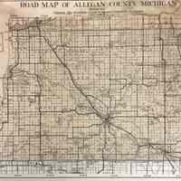 Road Map of Allegan County Michigan