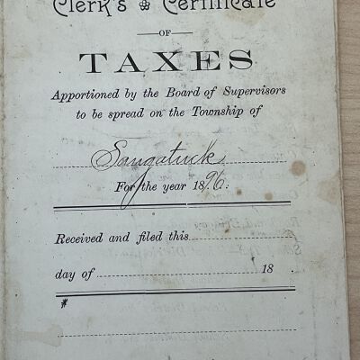 County of Allegan Clerk's Certificate of taxes