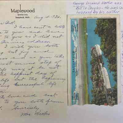 Letter, Carrie Wicks to George Martin