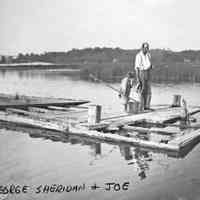          GeorgeHFishing.jpg 878KB; Lighthouse keeper George H. Sheridan with son Joe bass fishing 