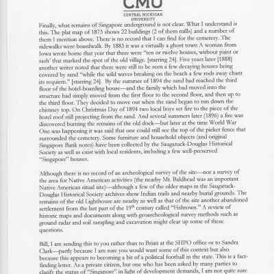 Correspondence Email from James Schmiechen to William Anderson of Central Michigan University, December 22, 2007: part 4 of 5